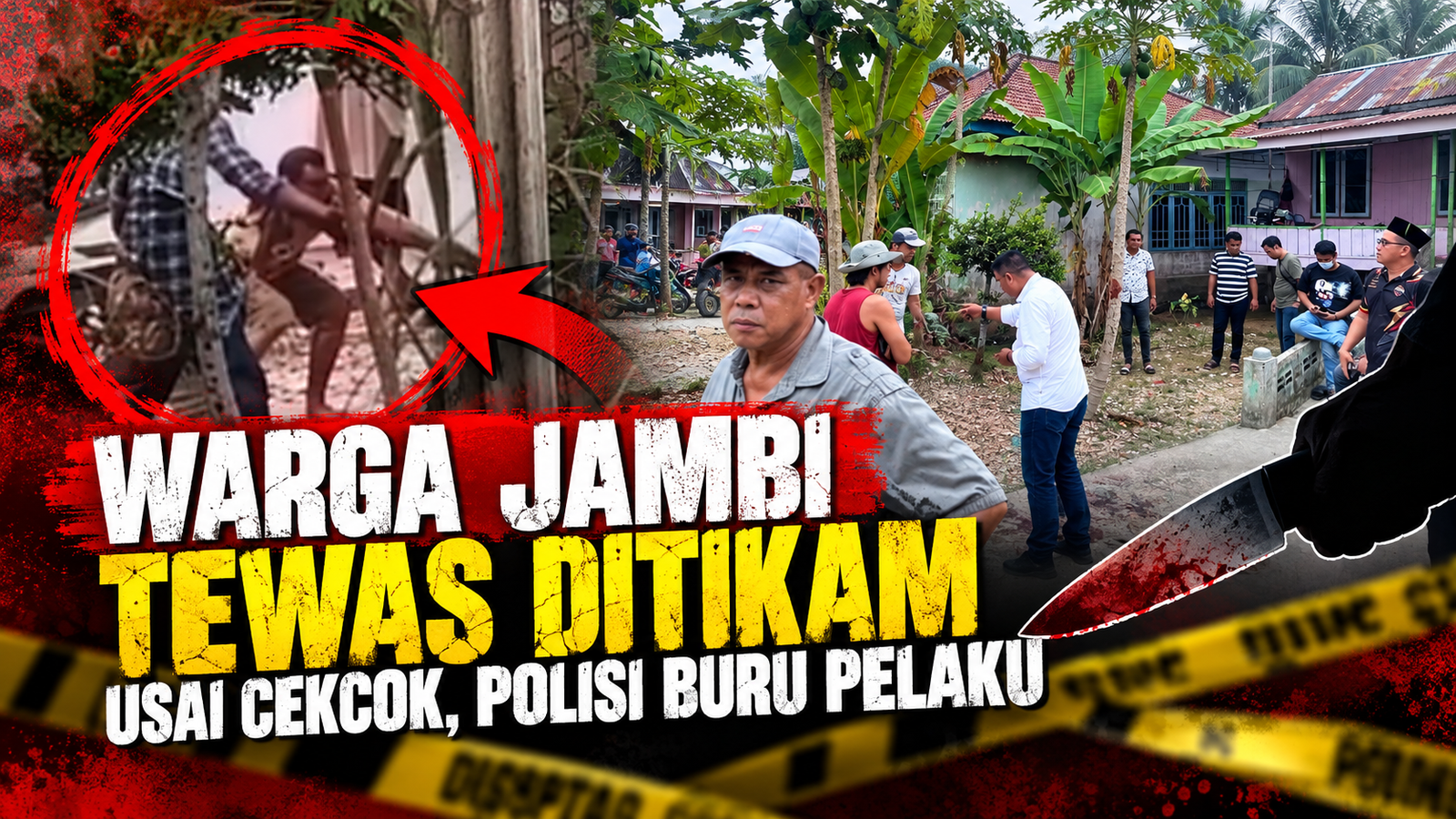 Warga Jambi Tewas Ditikam Usai Cekcok, Polisi Buru Pelaku