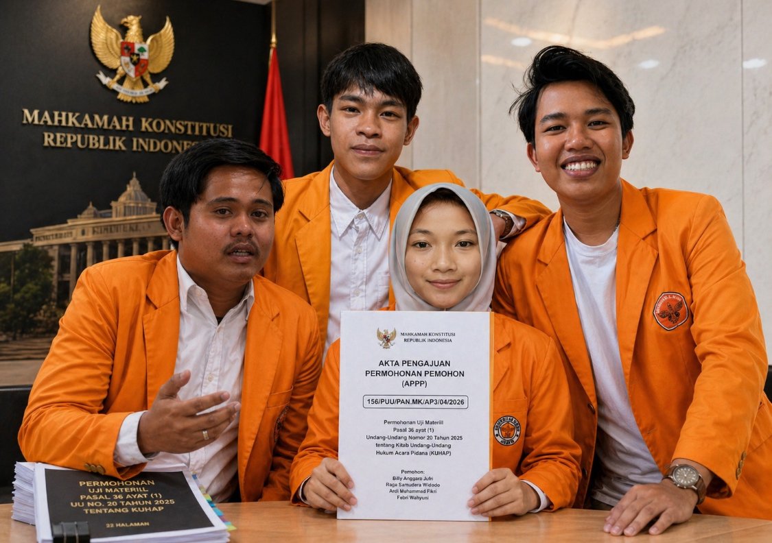 Mahasiswa FH Universitas Jambi Uji Pasal KUHAP ke Mahkamah Konstitusi Republik Indonesia, Soroti Hak Saksi atas Salinan BAP