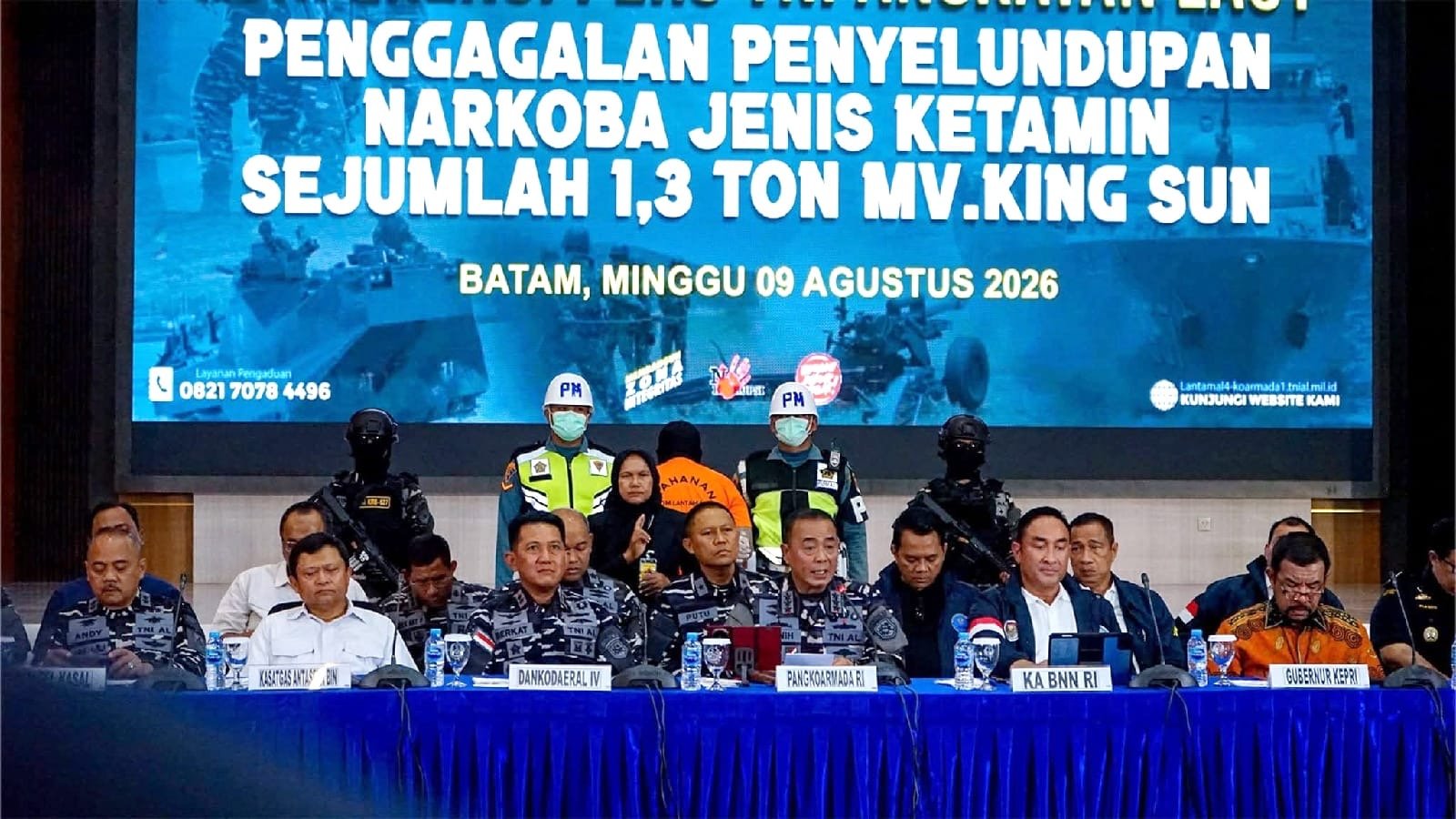 Ketamine 1,3 Ton Masuk dari Teluk Thailand, Kapal King Sun Dicegat di Natuna