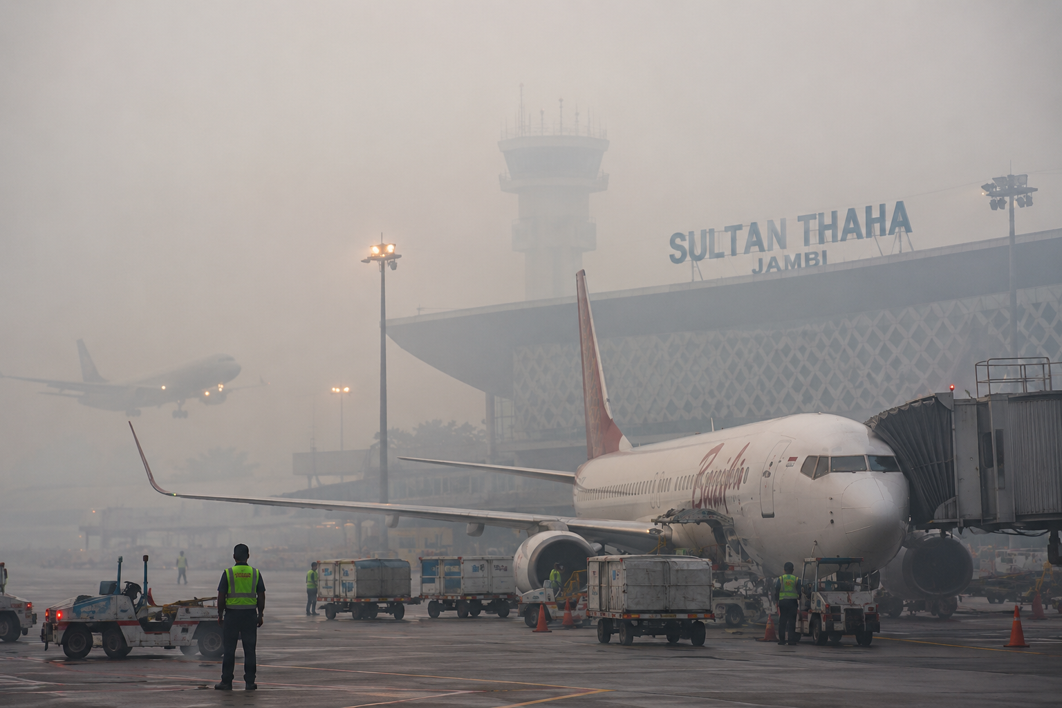 Kabut Asap Ganggu Penerbangan di Bandara Sultan Thaha Jambi, Sejumlah Jadwal Tertunda