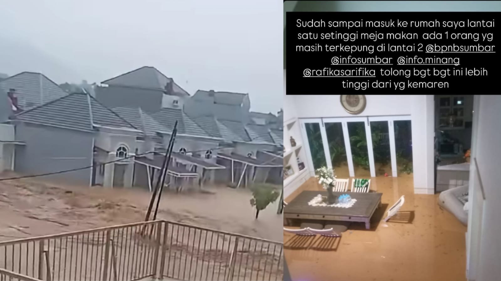 Banjir Bandang Terjang Padang, Evakuasi Warga yang Masih Terjebak di Rumah Terkendala Arus Deras