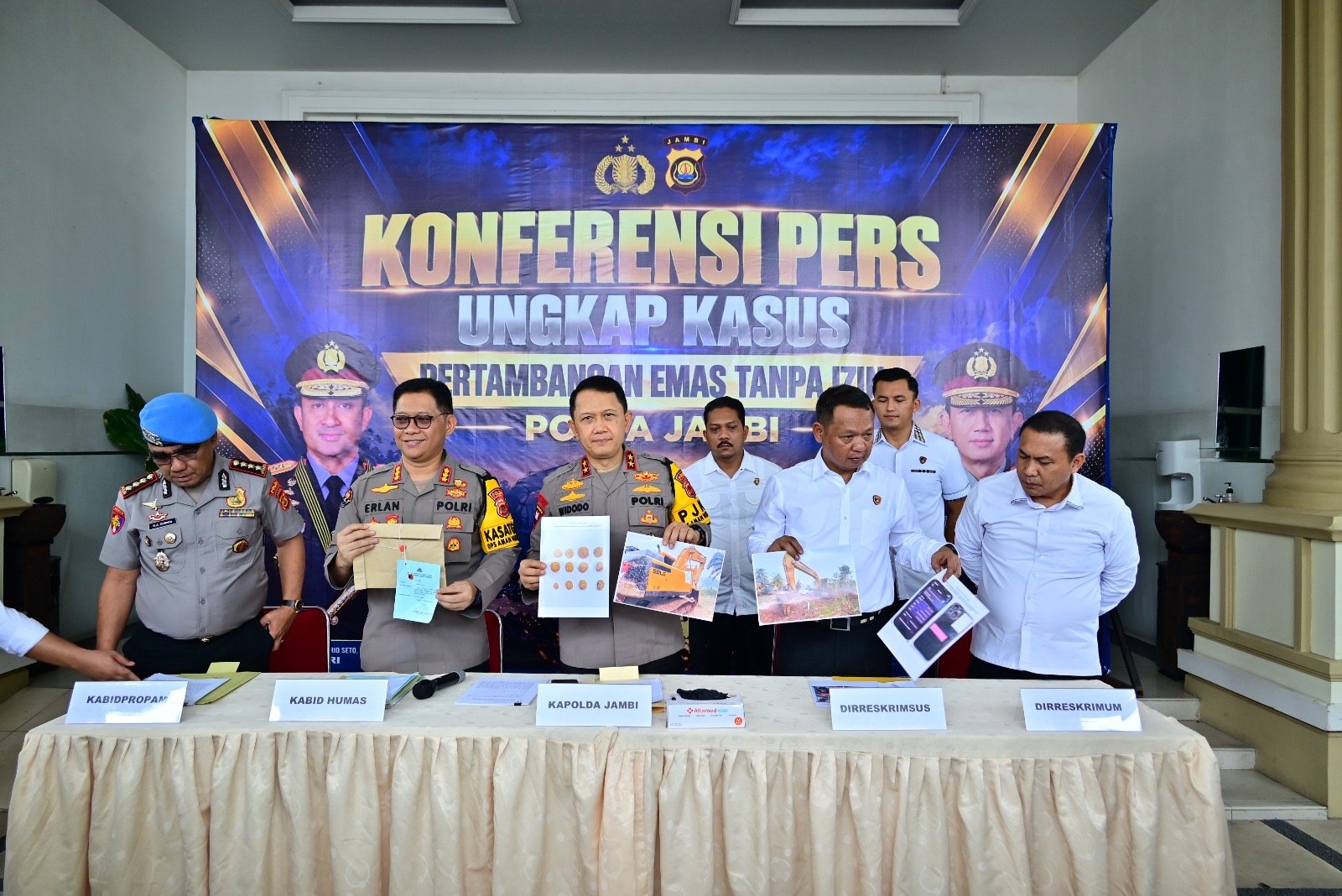 Polda Jambi Sita 3,5 Kg Emas dari Tambang Ilegal, 71 Orang Jadi Tersangka